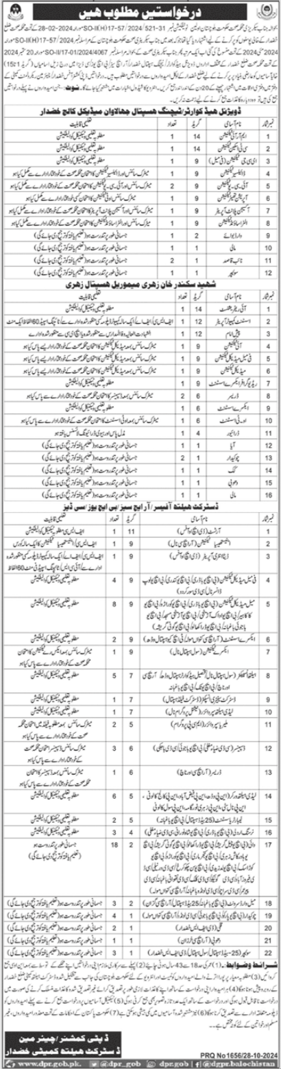 Job Posting in Khuzdar's Health Department