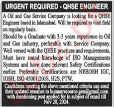 Jobs Available at an Oil and Gas Service Company